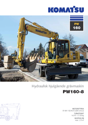 व्हील एक्सकेवेटर Komatsu PW160-8