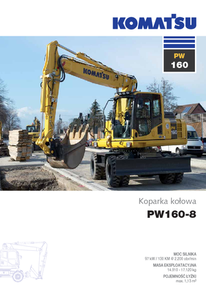 व्हील एक्सकेवेटर Komatsu PW160-8