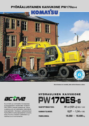 व्हील एक्सकेवेटर Komatsu PW170-6