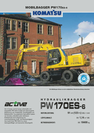 व्हील एक्सकेवेटर Komatsu PW170-6