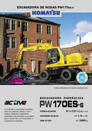 व्हील एक्सकेवेटर Komatsu PW170-6