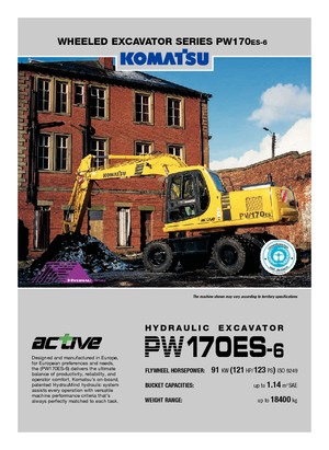 व्हील एक्सकेवेटर Komatsu PW170-6