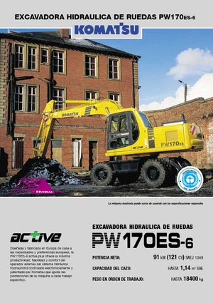 व्हील एक्सकेवेटर Komatsu PW170-6
