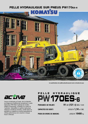 व्हील एक्सकेवेटर Komatsu PW170-6