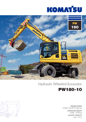 व्हील एक्सकेवेटर Komatsu PW180-10