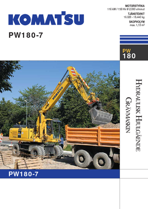 व्हील एक्सकेवेटर Komatsu PW180-7E0
