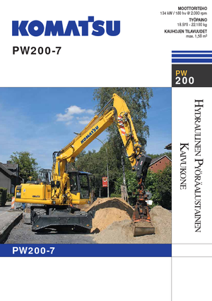 व्हील एक्सकेवेटर Komatsu PW200-7E0