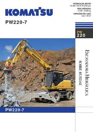 व्हील एक्सकेवेटर Komatsu PW220-7 E0