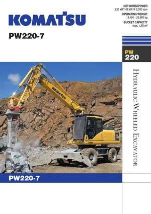 व्हील एक्सकेवेटर Komatsu PW220-7 E0