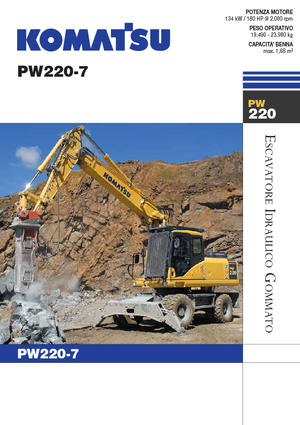 व्हील एक्सकेवेटर Komatsu PW220-7 E0