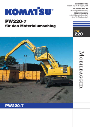 व्हील एक्सकेवेटर Komatsu PW220-7MH