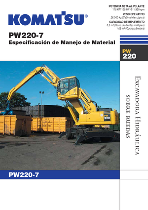 व्हील एक्सकेवेटर Komatsu PW220-7MH