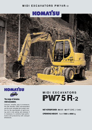 व्हील एक्सकेवेटर Komatsu PW75 R-2