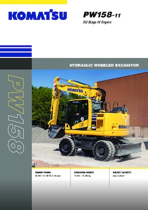 व्हील एक्सकेवेटर Komatsu PW158-11E0