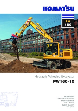 व्हील एक्सकेवेटर Komatsu PW160-10