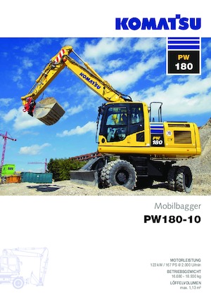 व्हील एक्सकेवेटर Komatsu PW180-10