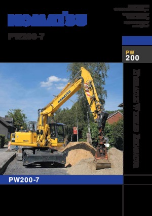 व्हील एक्सकेवेटर Komatsu PW200-7E0