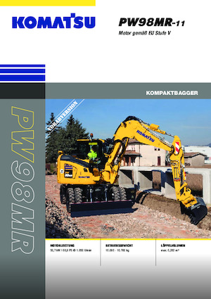 व्हील एक्सकेवेटर Komatsu PW98MR-11E0