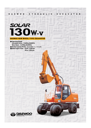 व्हील एक्सकेवेटर Doosan Solar 130 W-V