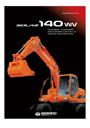 व्हील एक्सकेवेटर Doosan Solar 140 W-V