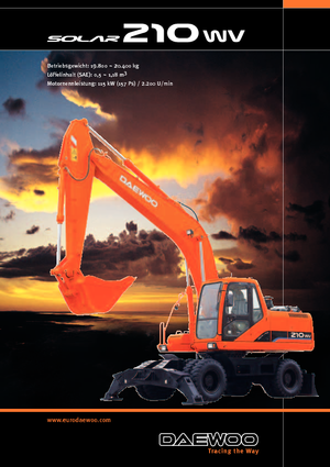 व्हील एक्सकेवेटर Doosan Solar 210 W-V