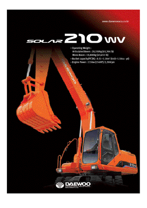 व्हील एक्सकेवेटर Doosan Solar 210 W-V