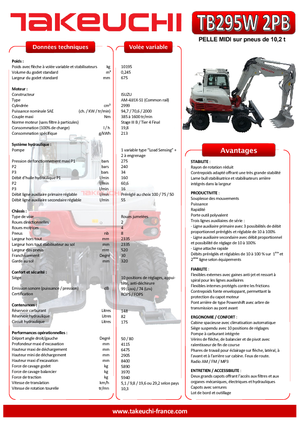 व्हील एक्सकेवेटर Takeuchi TB 295 W
