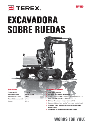 व्हील एक्सकेवेटर Terex TW 110