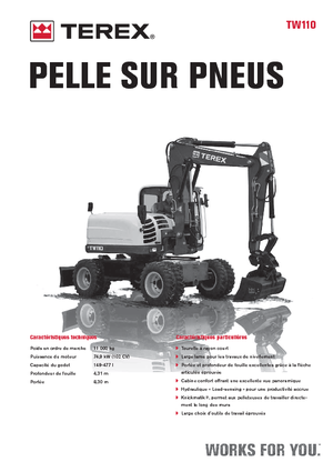 व्हील एक्सकेवेटर Terex TW 110