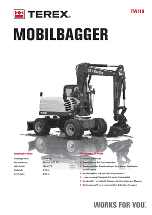 व्हील एक्सकेवेटर Terex TW 110