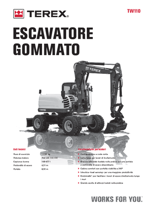 व्हील एक्सकेवेटर Terex TW 110