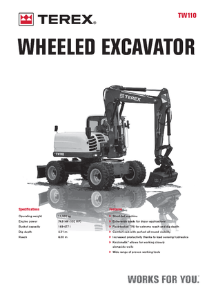व्हील एक्सकेवेटर Terex TW 110