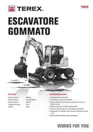 व्हील एक्सकेवेटर Terex TW 70