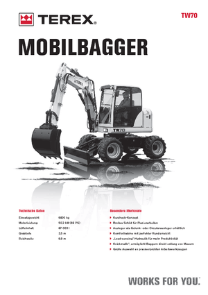 व्हील एक्सकेवेटर Terex TW 70
