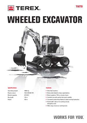 व्हील एक्सकेवेटर Terex TW 70