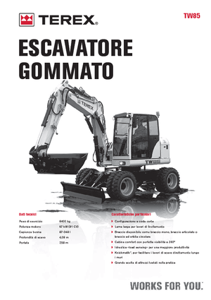 व्हील एक्सकेवेटर Terex TW 85