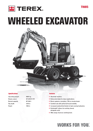 व्हील एक्सकेवेटर Terex TW 85