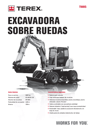 व्हील एक्सकेवेटर Terex TW 85