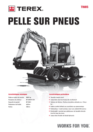 व्हील एक्सकेवेटर Terex TW 85