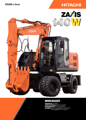 व्हील एक्सकेवेटर Hitachi ZX 140 W 3