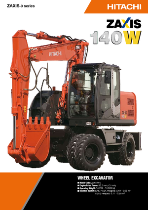 व्हील एक्सकेवेटर Hitachi ZX 140 W 3