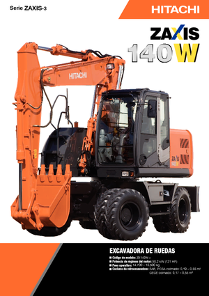 व्हील एक्सकेवेटर Hitachi ZX 140 W 3