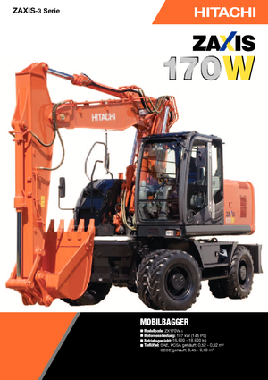 व्हील एक्सकेवेटर Hitachi ZX 170 W-3
