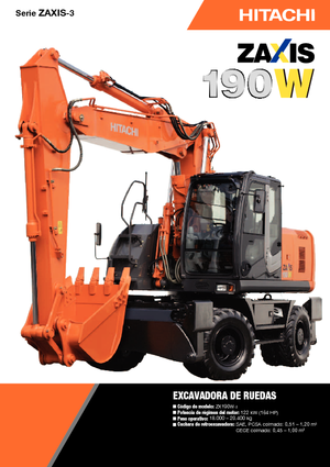 व्हील एक्सकेवेटर Hitachi ZX 190 W 3