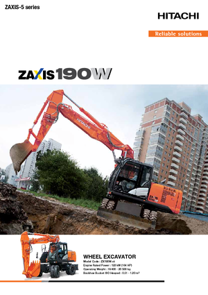 व्हील एक्सकेवेटर Hitachi ZX190W-5