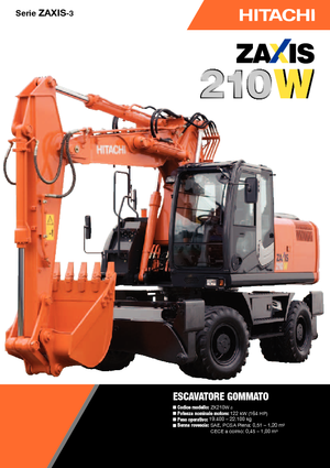 क्रॉलर एक्सकेवेटर Hitachi ZX 210 W 3