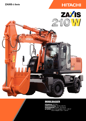 क्रॉलर एक्सकेवेटर Hitachi ZX 210 W 3