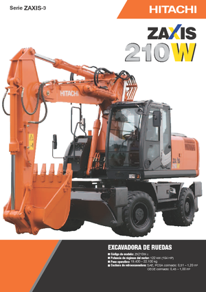 क्रॉलर एक्सकेवेटर Hitachi ZX 210 W 3