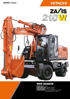 क्रॉलर एक्सकेवेटर Hitachi ZX 210 W 3