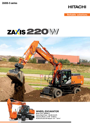 क्रॉलर एक्सकेवेटर Hitachi ZX220W-5B